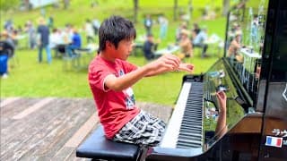 Dragon Quest "Overture": 11-Year-Old's Piano Performance in the Forest