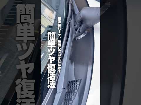 【未塗装パーツ、放置してませんか？簡単ツヤ復活法】#ながら洗車 #洗車 #洗車傷ゼロ #車好き #洗車大好き #未塗装樹脂 #タイヤ #carwash #ブラックレジン #ショート #shorts
