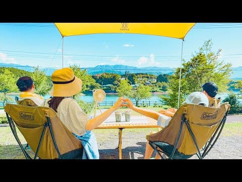 Family Camping by the Lake – SUP & Spam Onigiri Under the Sky