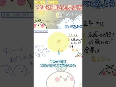 金星を探せ！　#ぽにょん中学理科あにめ