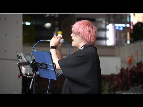 カラオケで96点以上しか出せない人！？「点描の唄/Mrs. GREEN APPLE」cover 川崎路上ライブ