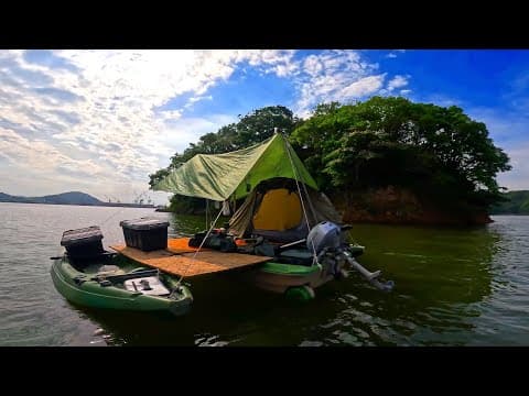 海の上に家を建てて大物を釣ったよ！