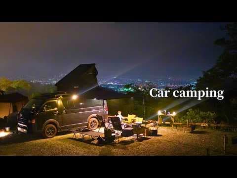 【ほったらかし】予約の取れないキャンプ場で弾丸ハイエース車中泊/買ってよかったキャンプギア紹介。