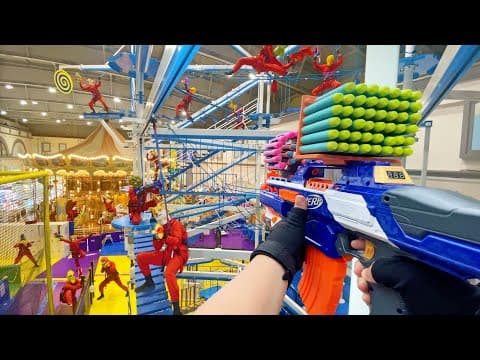 Nerf War | Amusement Park Battle 99(Nerf First Person Shooter)
