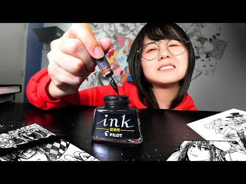 24時間あれば「漫画インク１瓶」"全部使い切るまで"お絵描きできるよね？？？？【画材使い切り耐久】
