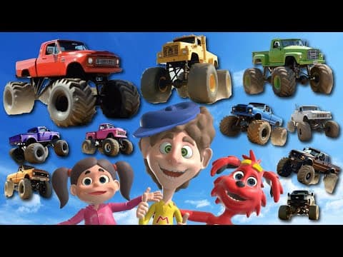Monster Truck Colors Mini-Matt | What Do You See? Song  | Find It Version | Dream English Kids