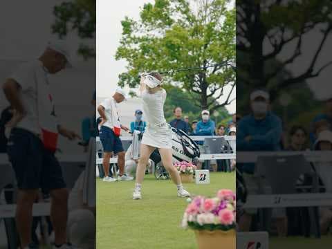 【𝑺𝑼𝑷𝑬𝑹 𝑺𝑳𝑶𝑾】ルーキー #吉田鈴 のティーショットをスローで | ブリヂストンレディスオープン - Round2
