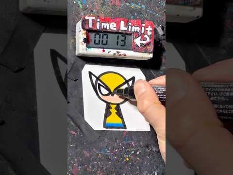 【ASMR】Drawing Wolverine(Sprunki) in 40Sec