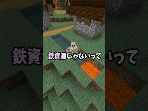 ゴーレムは鉄資源じゃないって伝えなきゃ！ 🪨 #まいくら #マイクラ #マインクラフト #minecraft
