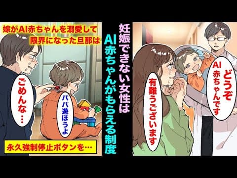 【漫画】妊娠できない女性がAI赤ちゃんをもらえるとどうなるのか？