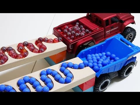 Marble Run Race ASMR ☆ Haba Slope & Retro Truck Live Version