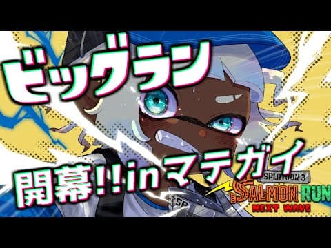 マテガイビッグラン開幕野良潜る！！switch1重い問題との戦い【スプラトゥーン3/サーモンランNEXTWAVE】
