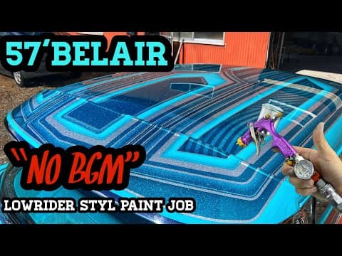 1957 Chevrolet Bel Air CUSTOMPAINT Lowrider pattern paint job Candy paint & Metalflake