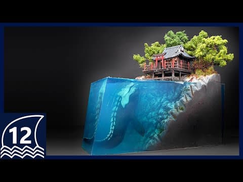 Diorama of Forgotten Shrine and Guardian【thalassophobia/Aquaphobia/Cryptid/Creature/Resinart】