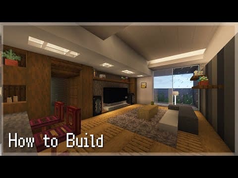[Minecraft]  How to build Luxury Modern House Interior (build hacks and tips)