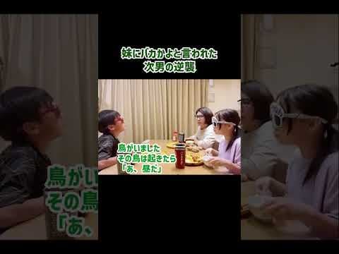 バカじゃない！アホやねん。 #妹にバカかよと言われた次男の逆襲 #バタやんちゃんねる