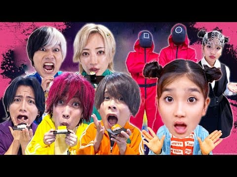 たすけてリアルピース！イカゲームごっこを力を合わせてクリアせよ！リアルピースコラボ