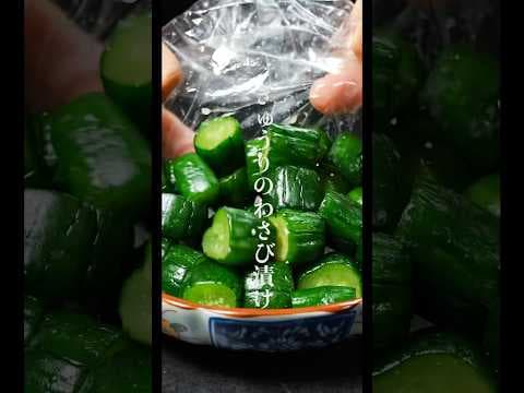 塩揉み不要。袋で揉むだけでできる【きゅうりの無限わさび漬け】