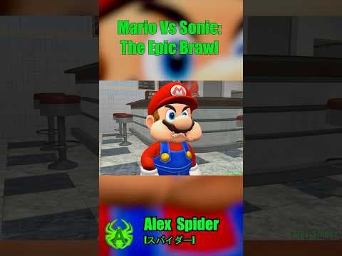 Mario and Sonic's EPIC Brawl Over a Hot Dog (NOT FOOD BATTLE) #shorts