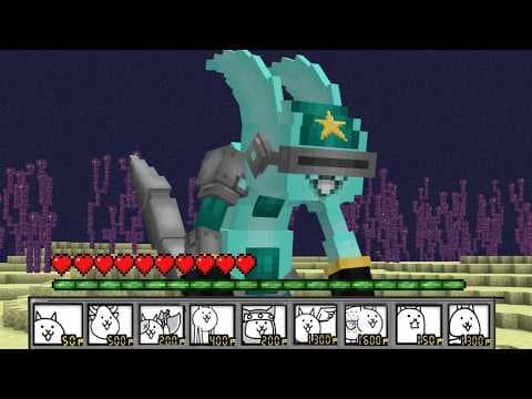 【マイクラ】にゃんこ大戦争のボスを作るマインクラフト２