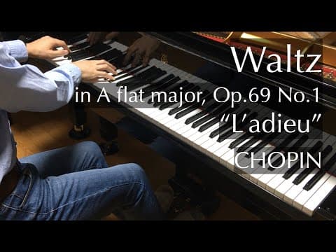 ワルツ 第9番「告別」（ショパン）Chopin - Waltz in A-flat major, Op. 69 No. 1 "L'adieu" - pianomaedaful