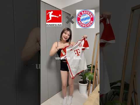 BUNDESLIGA✖️FC Bayern München❤️🤍ユニフォームルックどうですか？#サッカー女子#女子サッカー#ドリブル#スパイク#サッカー#jリーグ#スポーツ女子#あるある