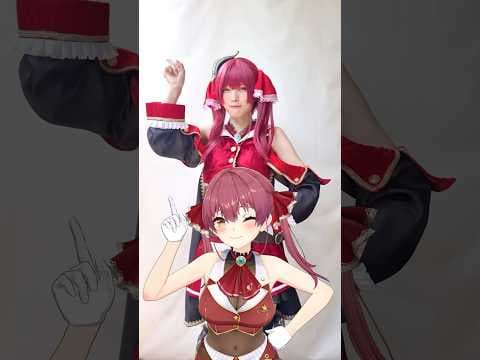 マリン船長のコスプレ美少女と一緒に踊ってみた💃🏴‍☠️#shorts #dance #cosplay