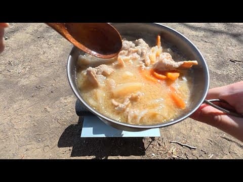 【キャンプ飯】冬晴れの中アツアツの豚汁を食らう【ゆっくり実況】