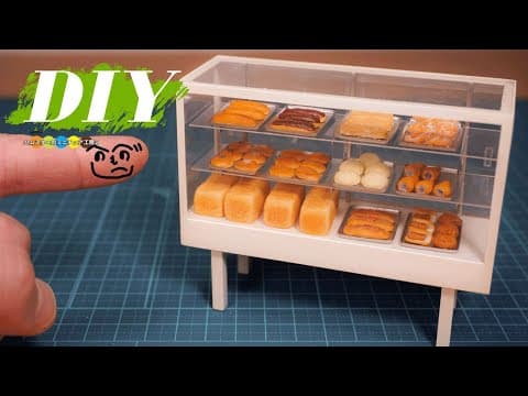 DIY ミニチュアでレトロなパン屋さん作り#1 パンのショーケース