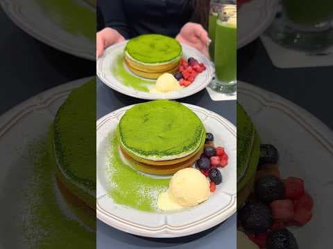 珈琲館の京都限定宇治抹茶ティラミスホットケーキ🥞 #japanesefood