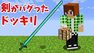 マイクラの剣がバグったドッキリwww!?【マインクラフト】