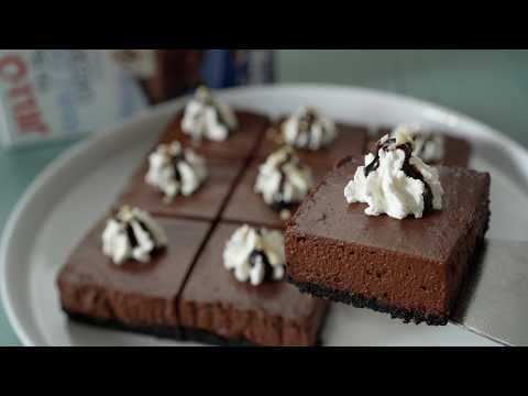 JELLO No Bake Double Chocolate Cheesecake ジェロー 焼かないダブルチョコレートチーズケーキ