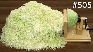 別のスライサーでキャベツの千切り！Cabbage Slicer machine. japanese kitchen gadgets