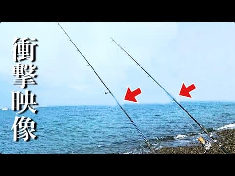 大物だらけの砂浜で2本竿で釣りしたら確率2倍じゃね？やってみた結果…とんでもない事になりました。