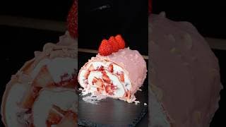 Strawberry crepe roll