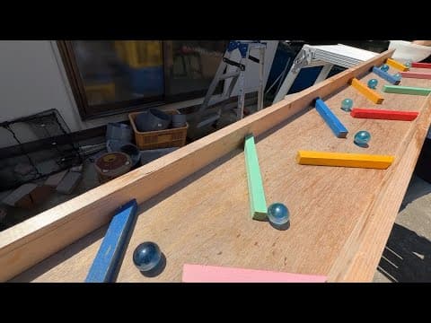 Artistic marble play ☆ Original wooden course