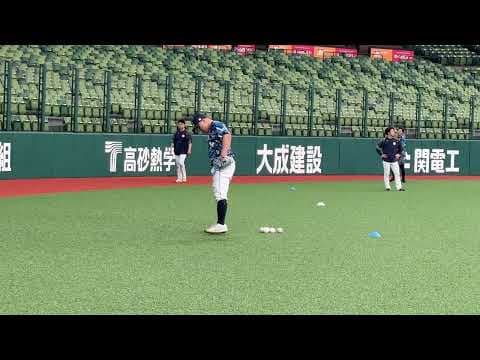 【野球練習】中日戦試合前ピッチング