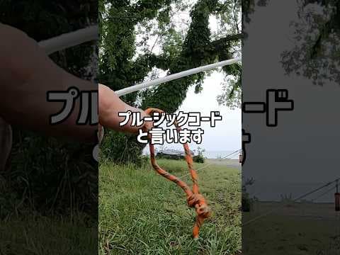 【知っておきたいロープワーク】簡単！カラビナ不要！ガイロープにランタンつける方法 #ショート #アウトドア＃ロープワーク