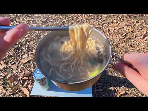 【キャンプ飯】極寒の中食べる天下一品が最高過ぎた【ゆっくり実況】