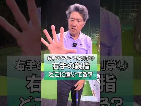 右手のグリップ解剖学⑤右手の親指どこに置いてる? #ゴルフレッスン #ゴルフ #ゴルフ上達 #藤井誠 #右手のグリップ グリップ