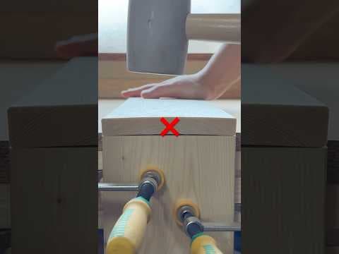 DIY Dowel Joint for Warped Boards (No Clamp? No Problem!) #shorts #woodworking #diy
