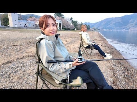 美女と釣りしてキャンプしたよ