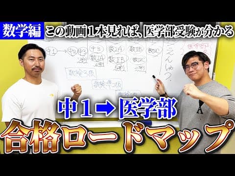 【永久保存版】中１から医学部合格まで全網羅！医学部合格の最強ロードマップ！【数学編】