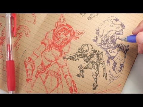 ballpoint pen : 雑記帳に息抜きdrawing