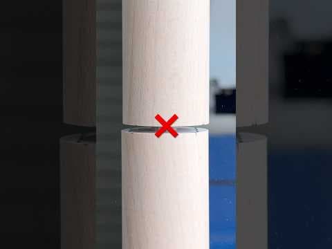 How to Perfectly Join Round Wooden Rods with Dowels. #shorts