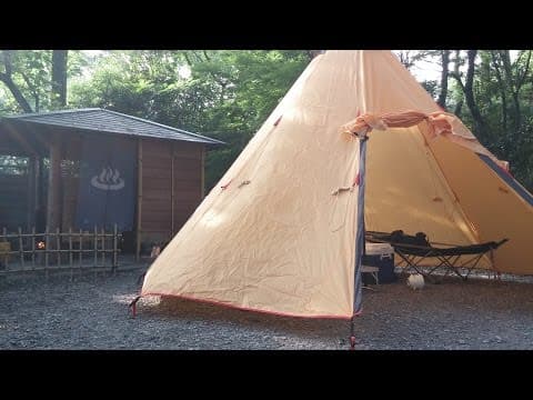露天風呂付サイトでソロキャンプ