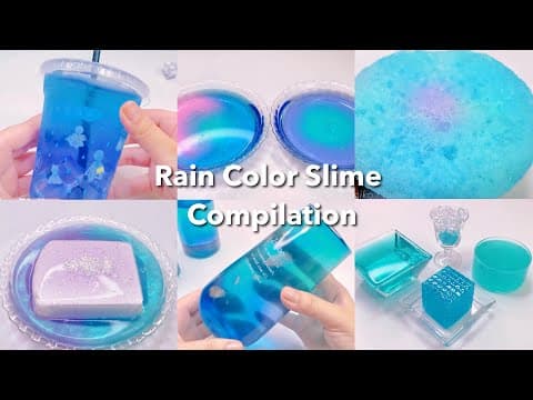 【ASMR】☔️雨色スライムまとめ☔️【音フェチ】Rain Color Slime Compilation