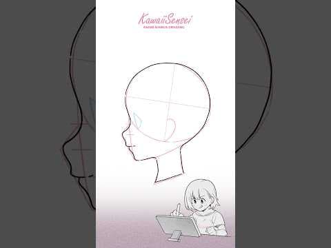 横顔は比率で覚えちゃおう🌛 #イラスト #illustration #arttips