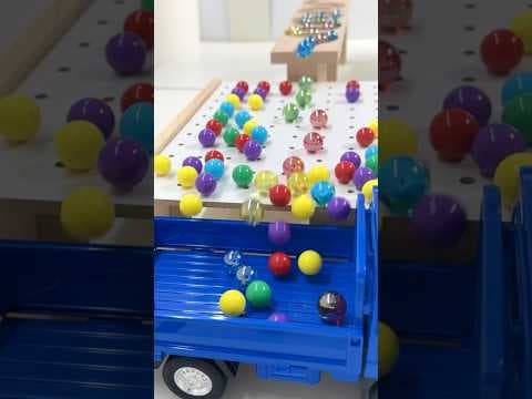 Marble Run ASMR ☆ HABA Wave Slope & Marble Pack Rail, Truck #shorts #marblerun @marblerunone