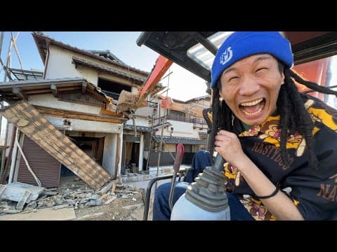 引退したガードマンの家クレーンで解体してみたドッキリ【最終回】